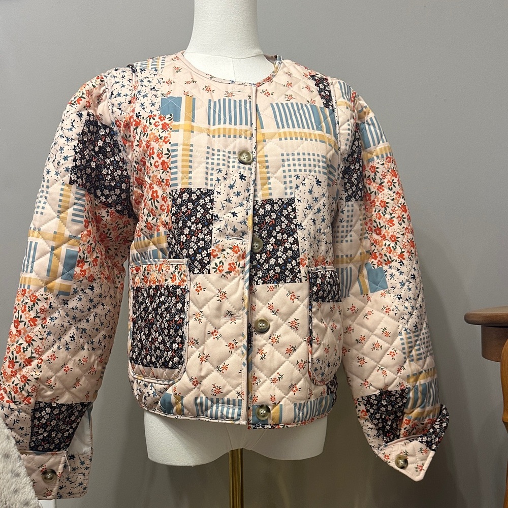 Floral Patchwork Quilted Jacket
